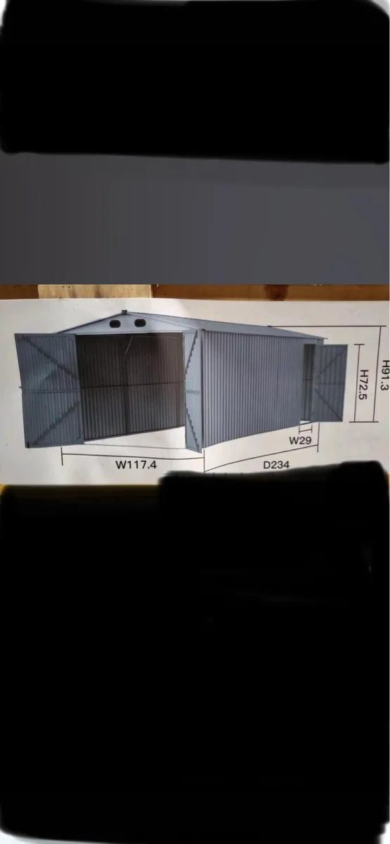 20 x 10 metal shed - Image 1
