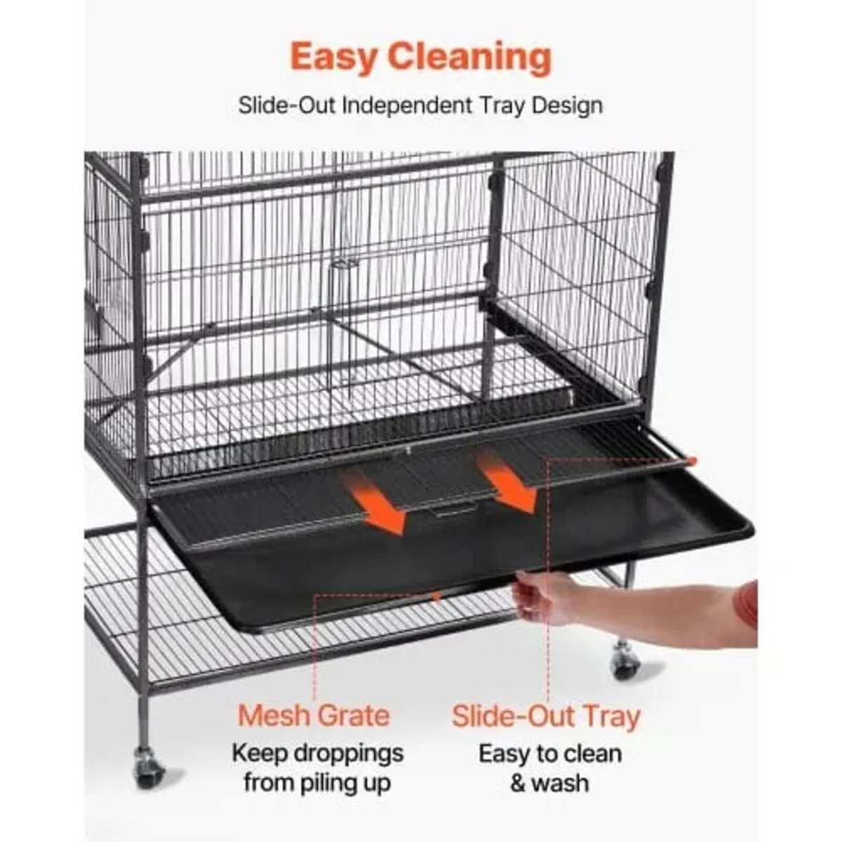 Bird Cage, 800 x 520 x 1320mm, Flat Top, Wrought I - Image 4