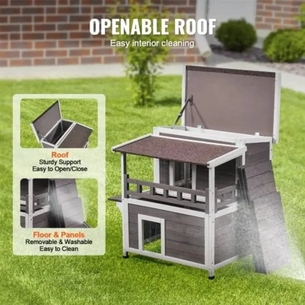 Outdoor Cat House Weatherproof, Feral Cat Shelter - Image 2