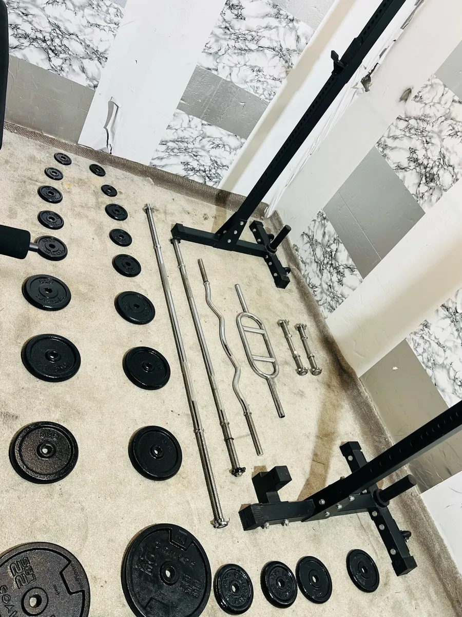 Heavy duty rack stands weight barbell dumbbells ++ - Image 2
