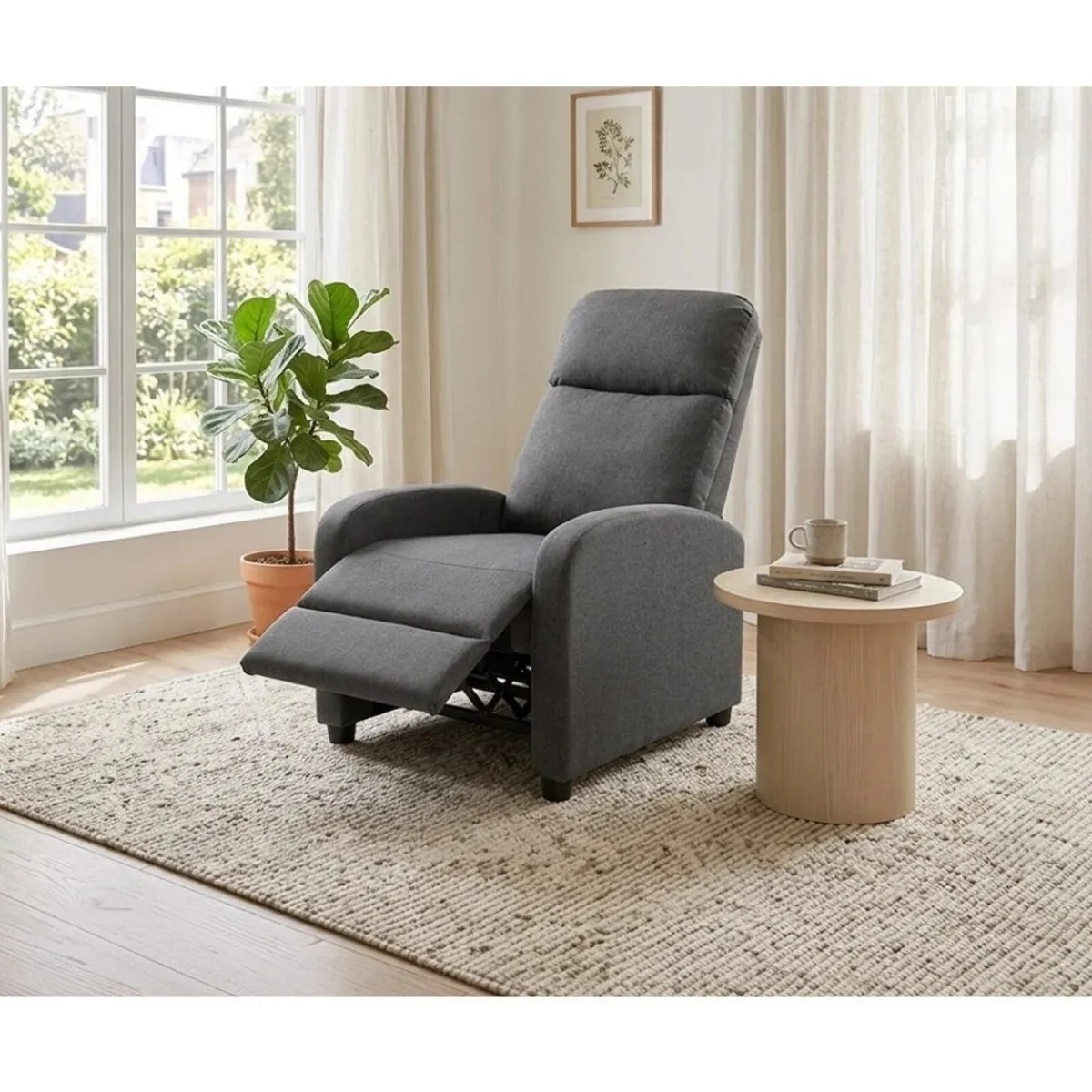 🛋️ Ellie Grey Recliner Armchair – Comfort, Style - Image 1