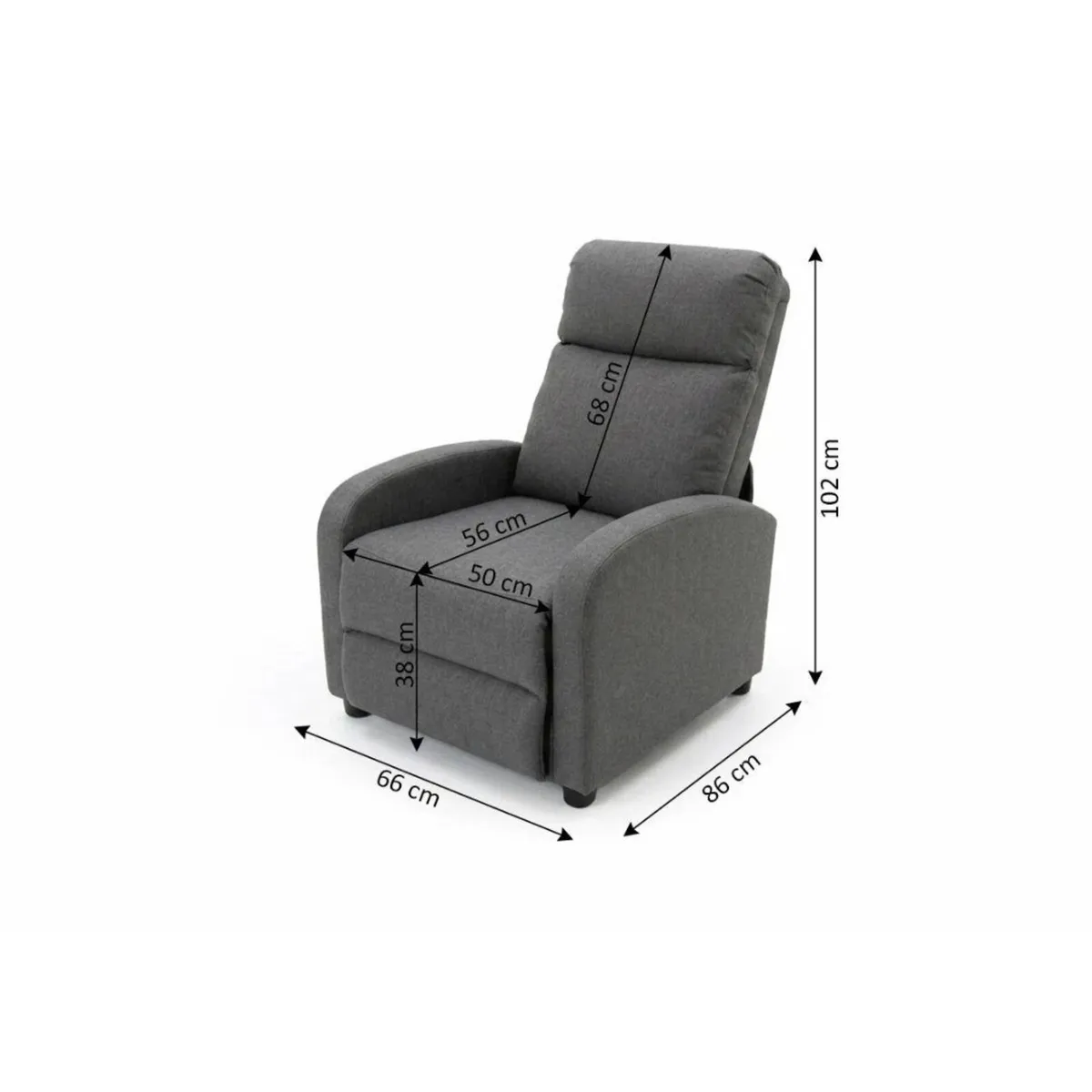 🛋️ Ellie Grey Recliner Armchair – Comfort, Style - Image 3