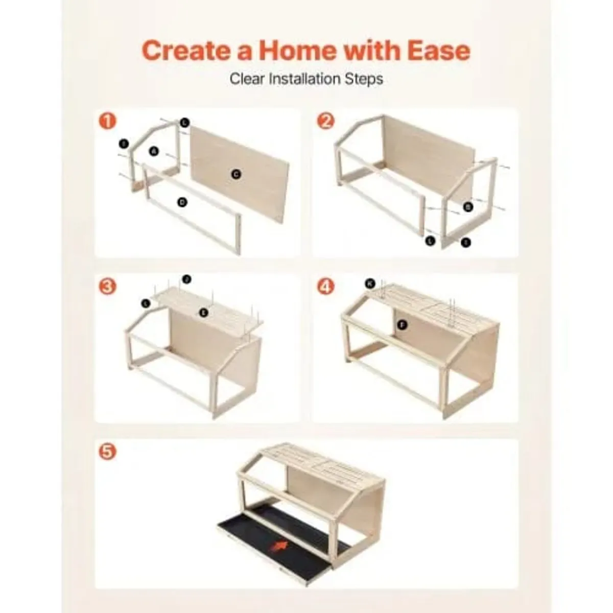 Wooden Hamster Cage 1000 x 520 x 505 mm 270° Viewi - Image 4