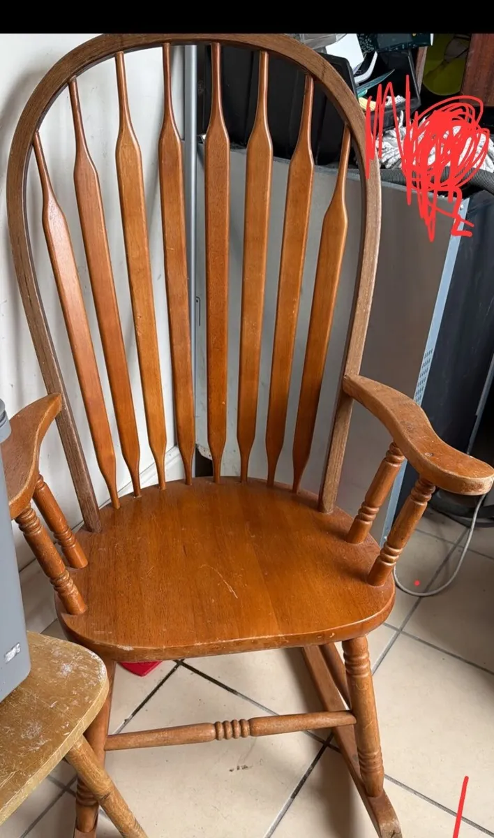 Wooden rocking chair