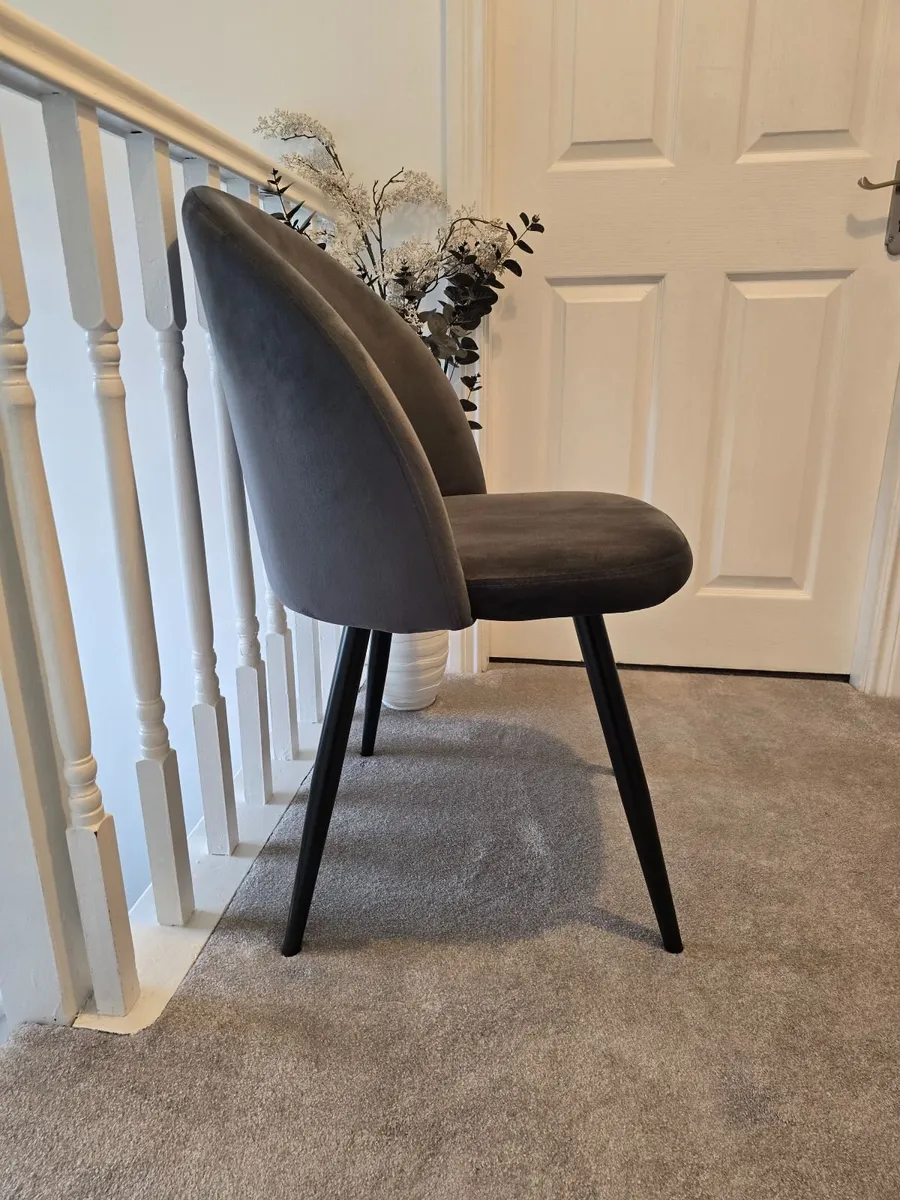 Grey Velvet Accent Chair - Image 4