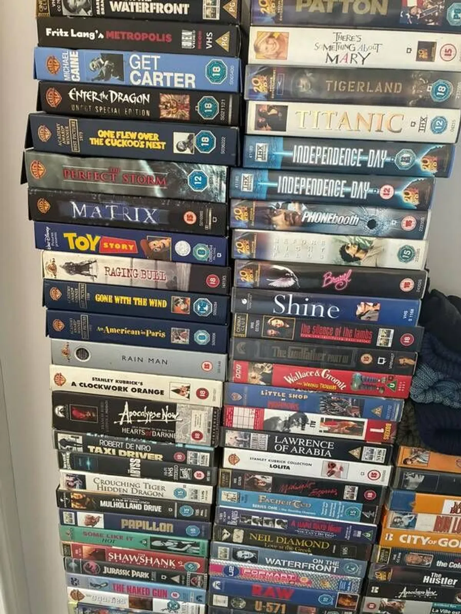 Entire VHS collection (200+ classic titles) plus working VHS player - Image 1