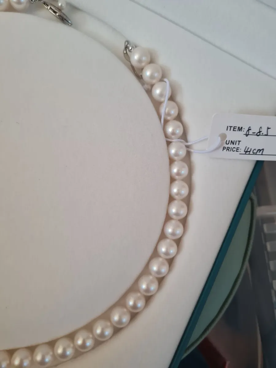 Xmas Gift Genuine Japanese Akoya Pearl Necklace - Image 3