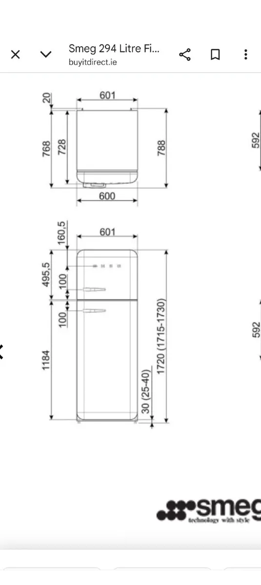 Smeg fridge - Image 2