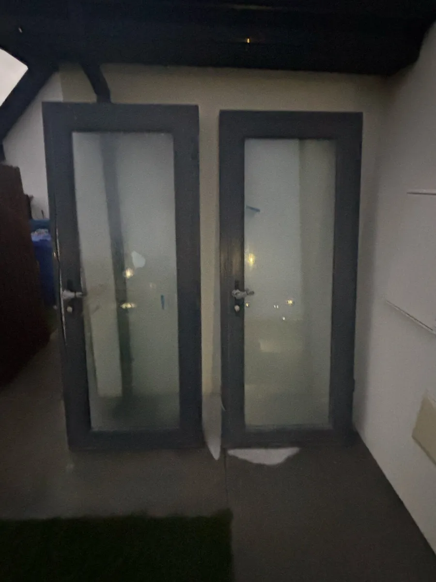 ✳️ 2X MATHCING UPVC ANTRACITE FULL GLASS DOORS - Image 1