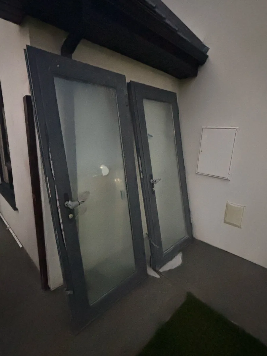 ✳️ 2X MATHCING UPVC ANTRACITE FULL GLASS DOORS - Image 2