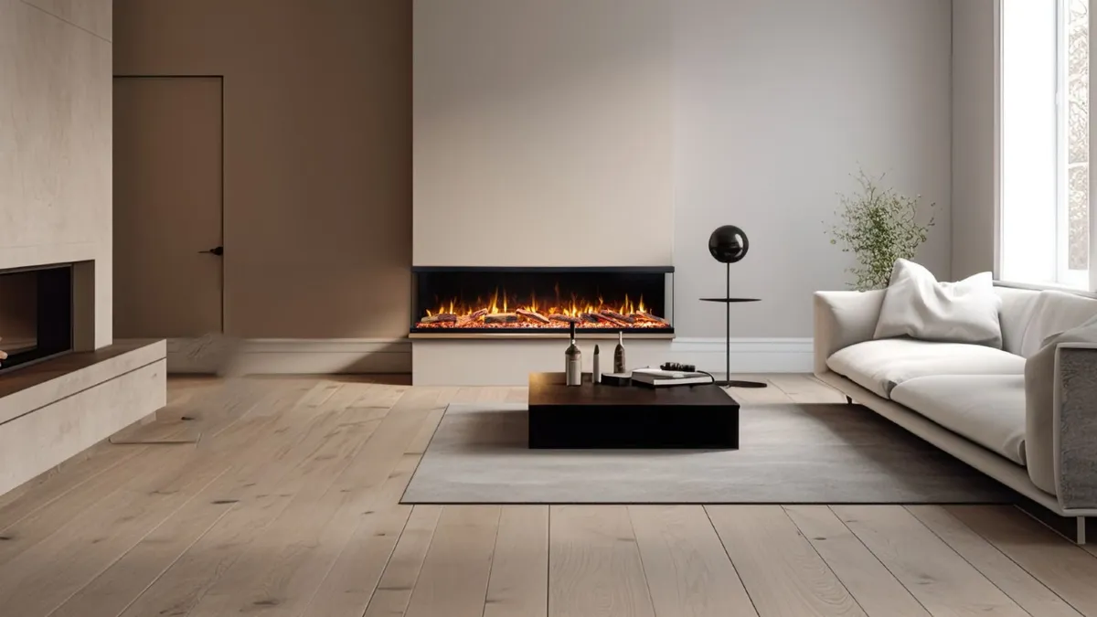 3 sides electric fireplace. 25% OFF. FREE delivery - Image 2