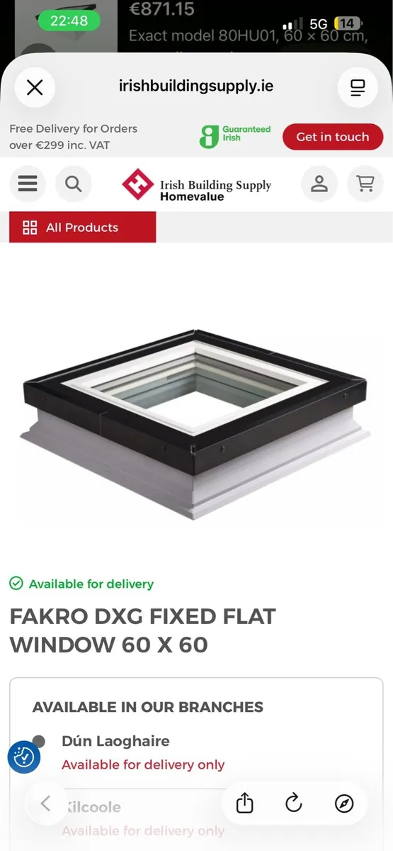 Flat roof velux window - Image 1