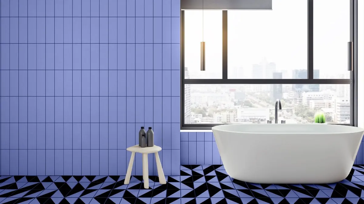 Light-blue gloss ceramic kitchen/bathroom tiles - Image 2