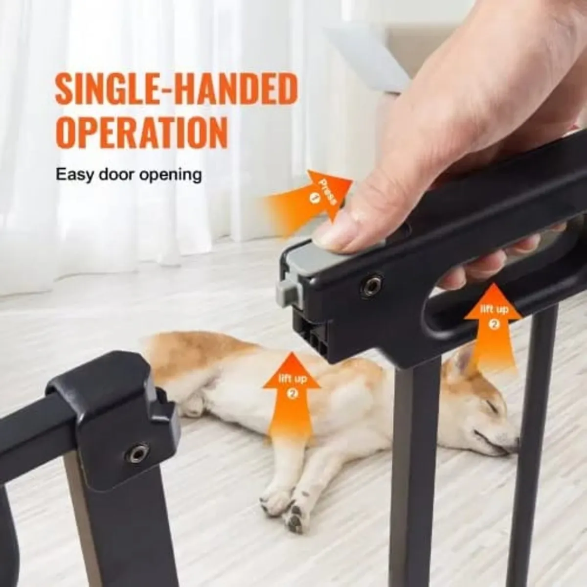 Baby Gate, 29.5"-51" Extra Wide, 30" High, Dog Gat - Image 4