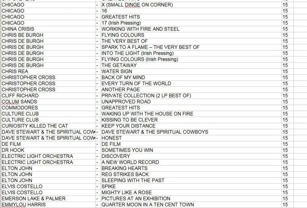 ROUND UP OF VINYL RECORDS FOR SALE - ALL €15 EACH - Image 2