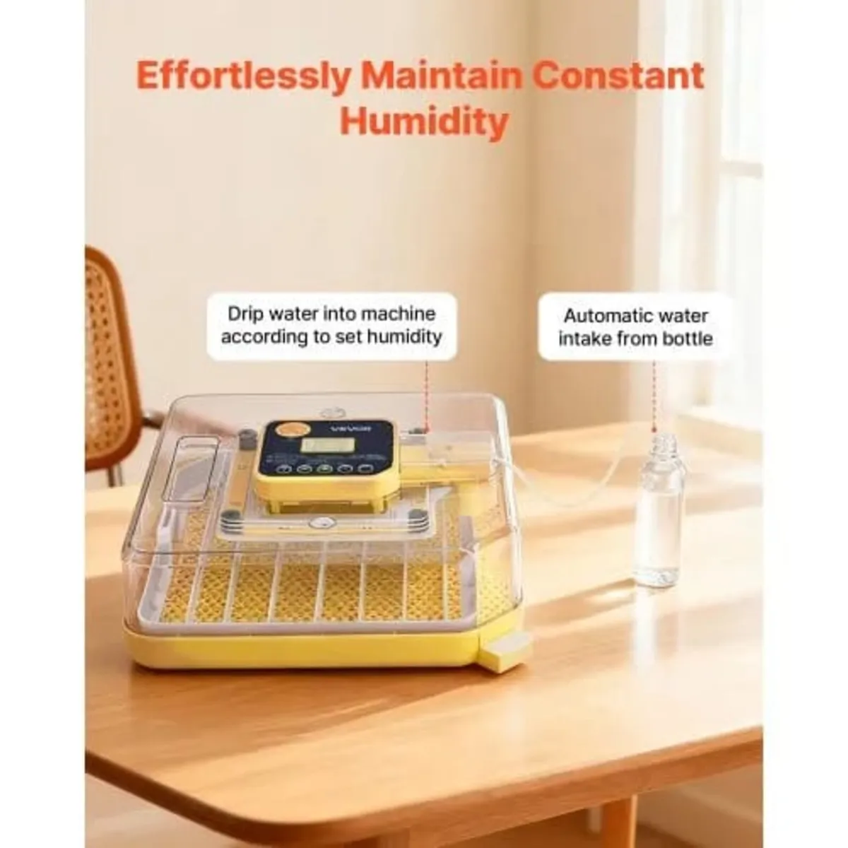 48 Egg Incubator, Automatic Egg Turner with LED Ca - Image 4