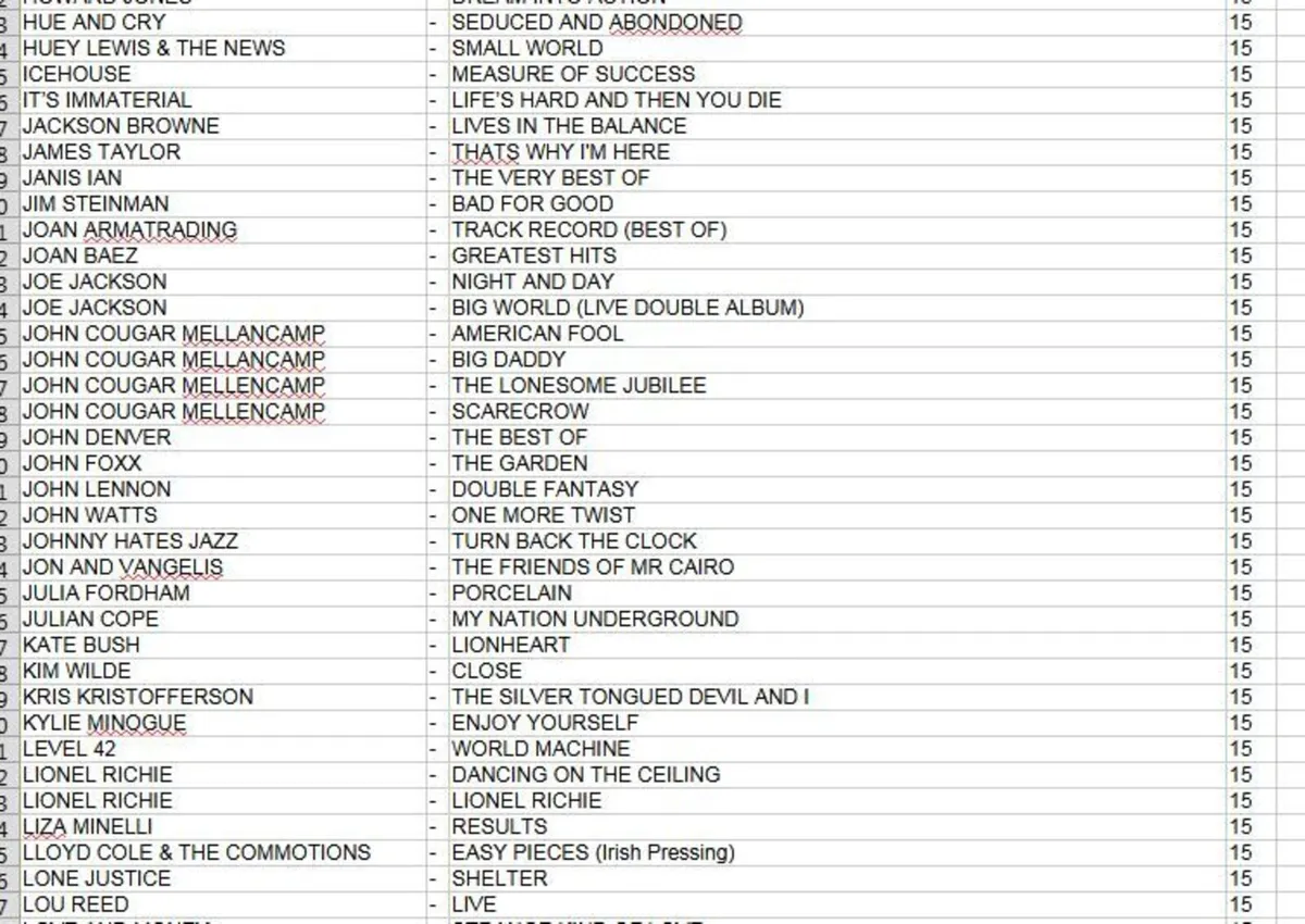 ROUND UP OF VINYL RECORDS FOR SALE - ALL €15 EACH - Image 4