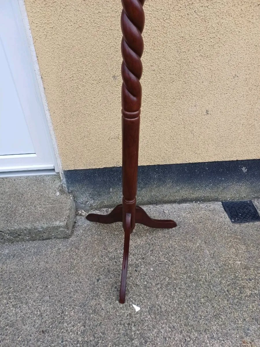Vintage Barley Twist Mahogany Coat Hanger - Image 3