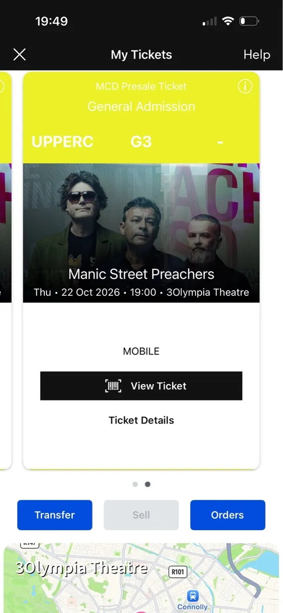 Two tickets Manic Street Preachers THURSDAY