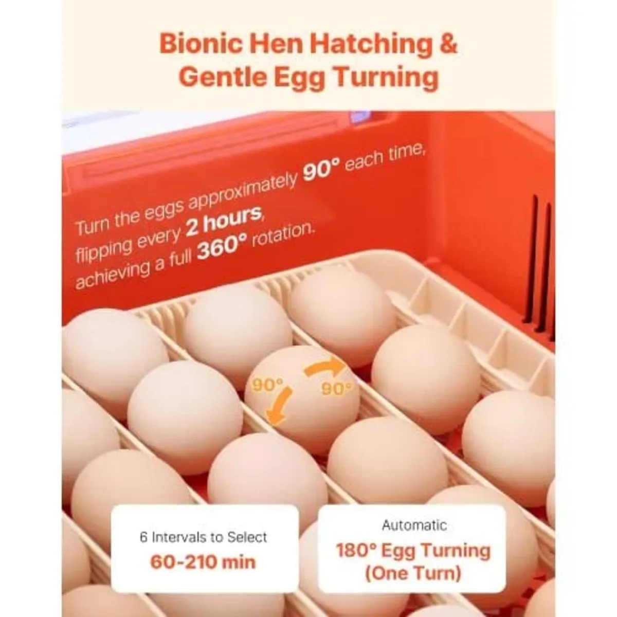 36 Egg Incubator, Automatic Egg Turner with LED Ca - Image 4