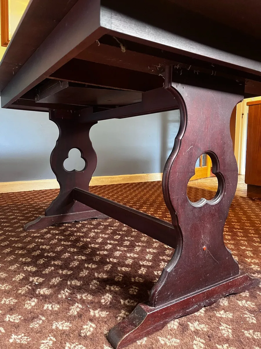 Antique extendable kitchen table - Image 4