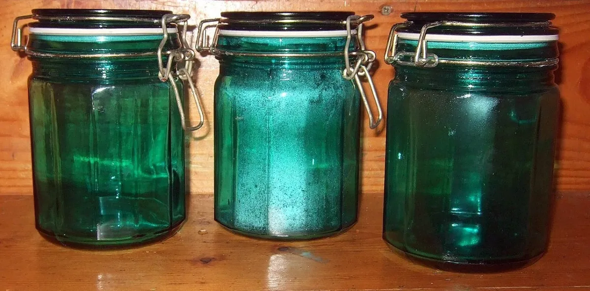 Rare Vintage Harrods Cookshop Glass Storage Jars - Image 1