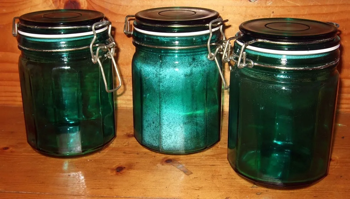 Rare Vintage Harrods Cookshop Glass Storage Jars - Image 2