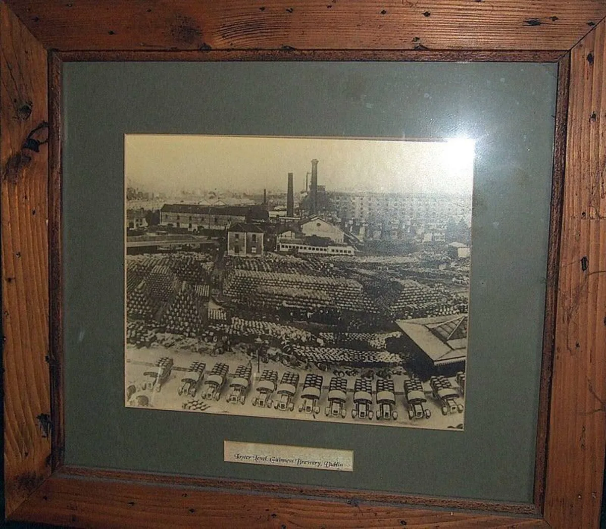 Vintage Framed Guinness Brewery Print–"Lower Level - Image 1
