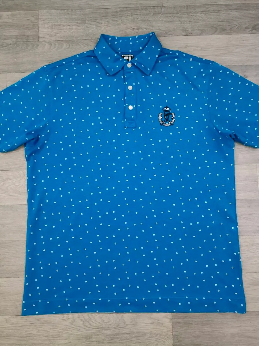 FootJoy FJ Floral Patterned Golf Polo Shirt XL - Image 2