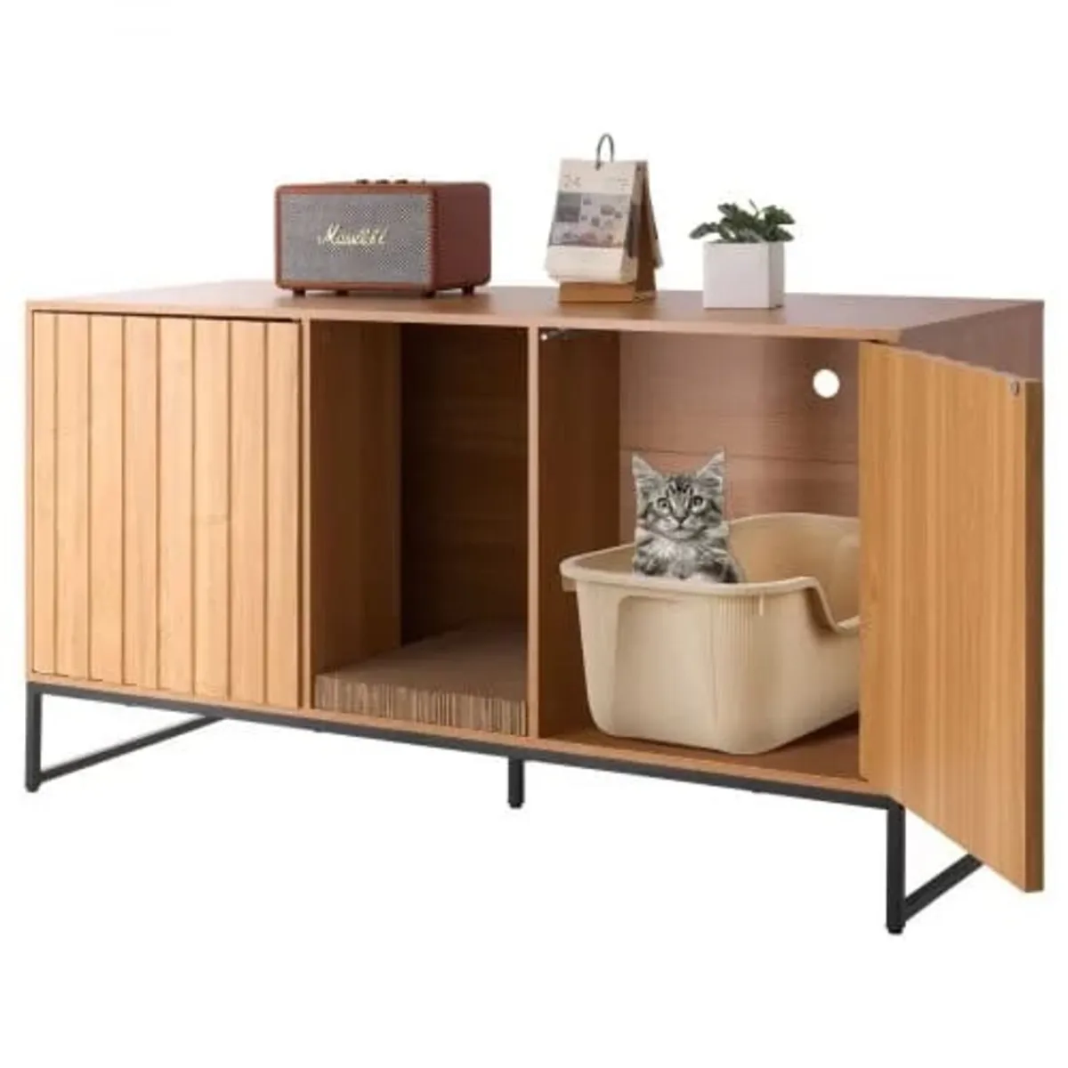 Cat Litter Box Enclosure Furniture, 120 cm Hidden - Image 1