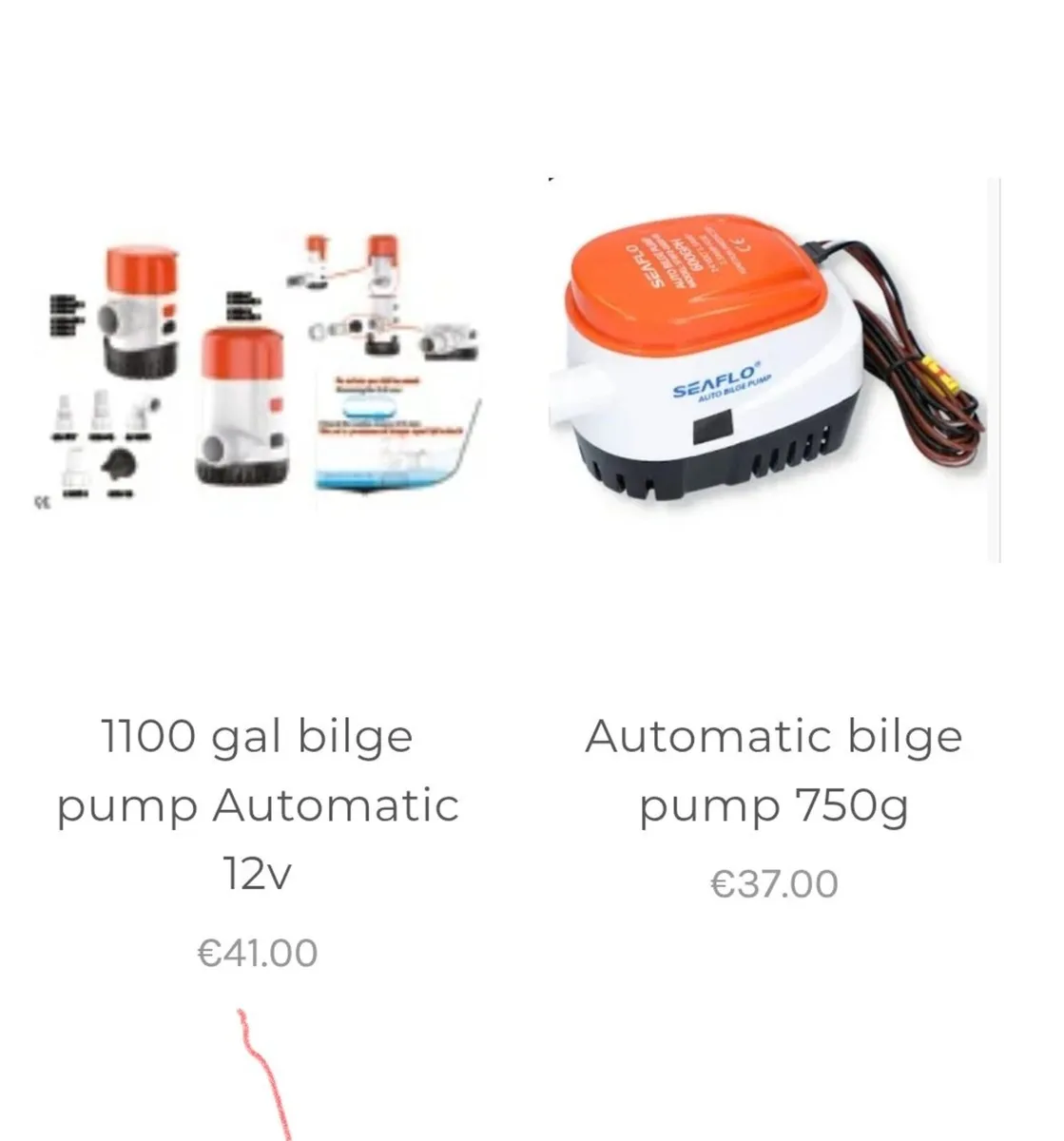 Automatic 1100 gph PUMP for your boat €41