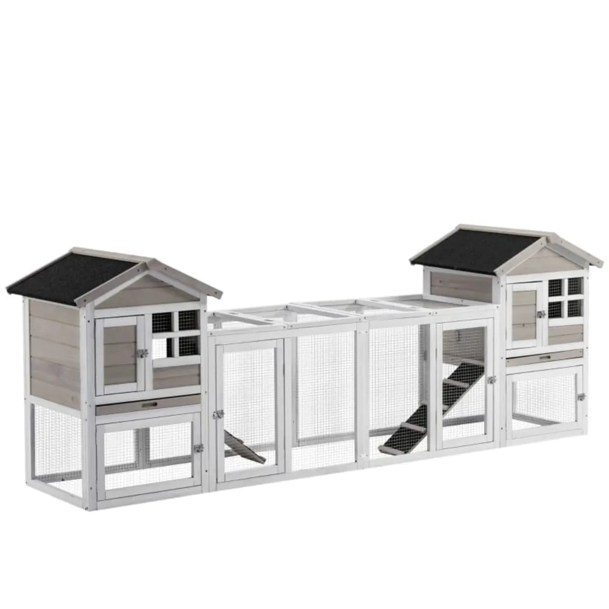 2 in 1 Rabbit Hutch Outdoor Guinea Pig Hutch Bunny - Image 1