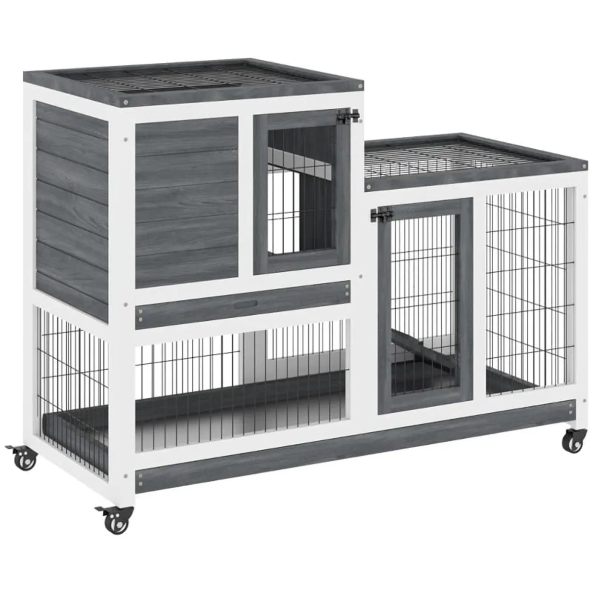 Wooden Indoor Rabbit Hutch Guinea Pig House Bunny - Image 1