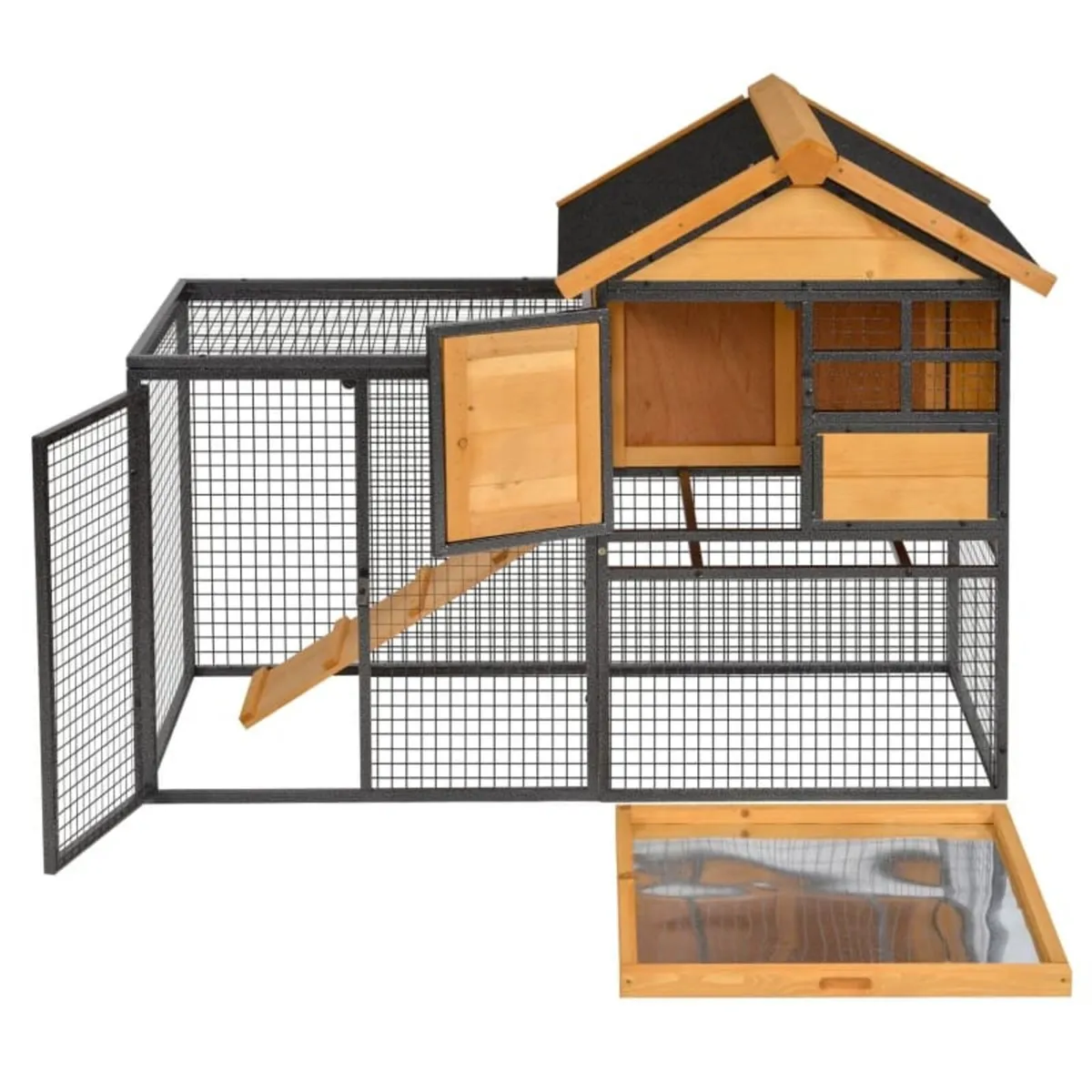 Rabbit Hutch Guinea Pig Hutch Wood-metal Elevated - Image 1