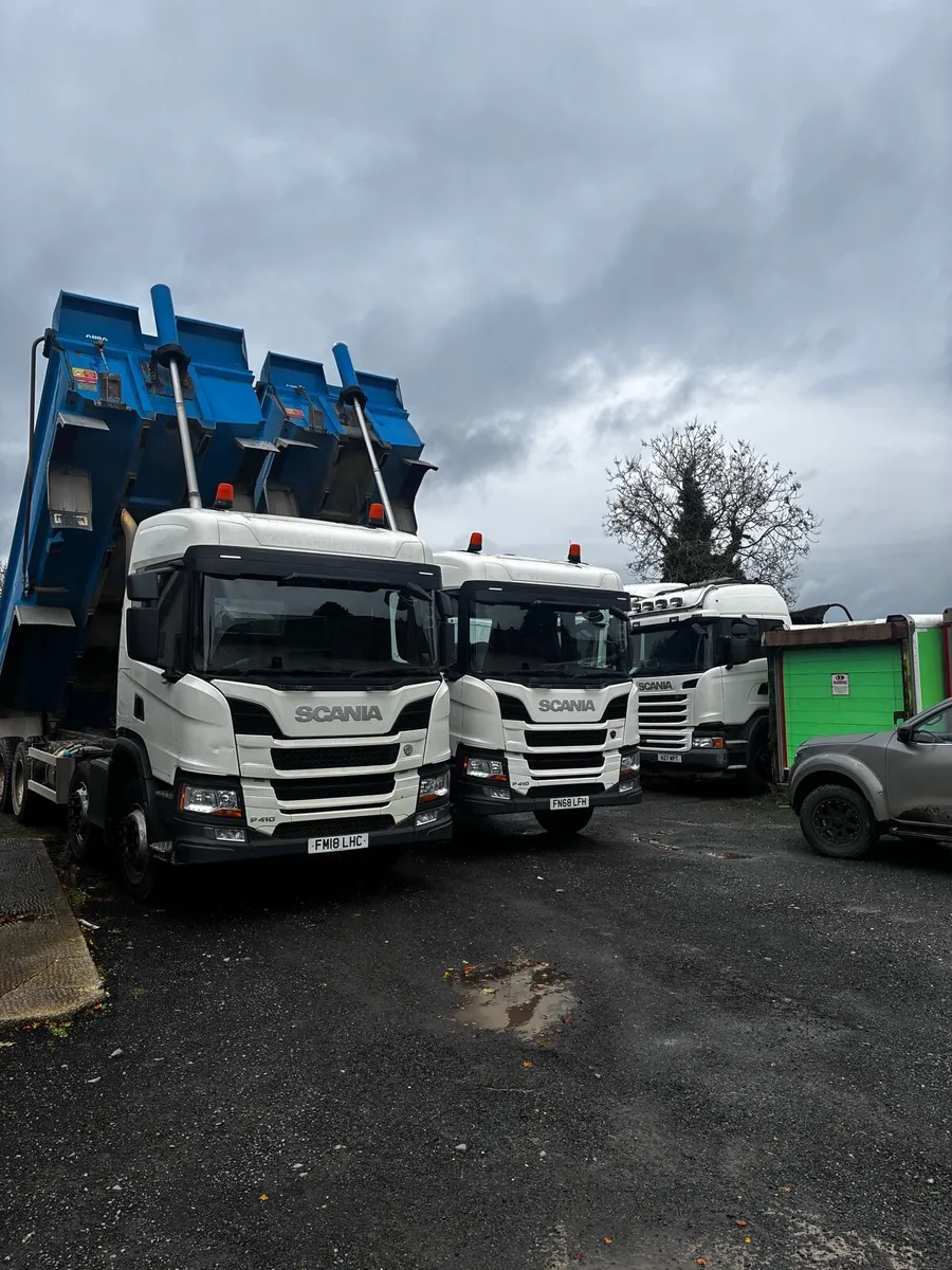 2 x scania p410 xt steel body tipper 2018 - Image 2