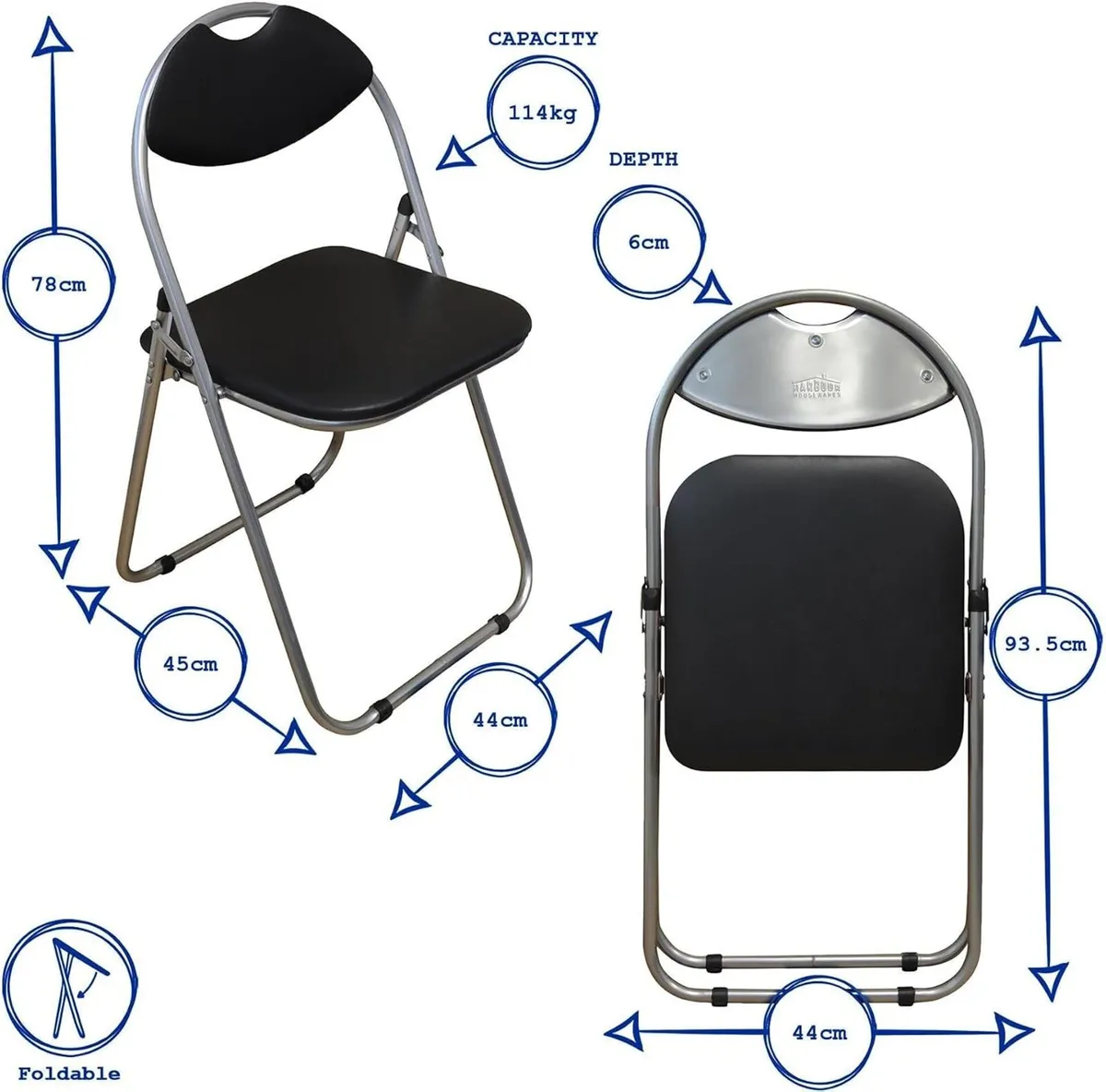 Padded Folding Chairs Solid (6 Pack) - Image 3