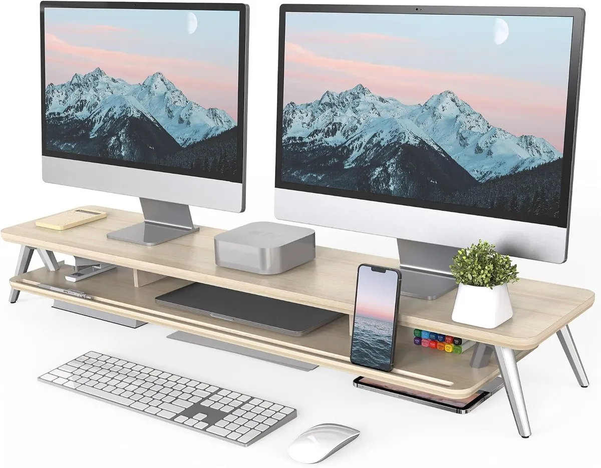 Monitor Stand Riser for Laptop PC TV Desk - Image 1