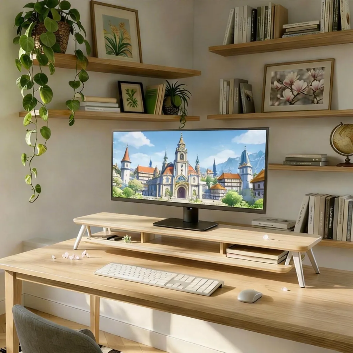 Monitor Stand Riser for Laptop PC TV Desk - Image 2