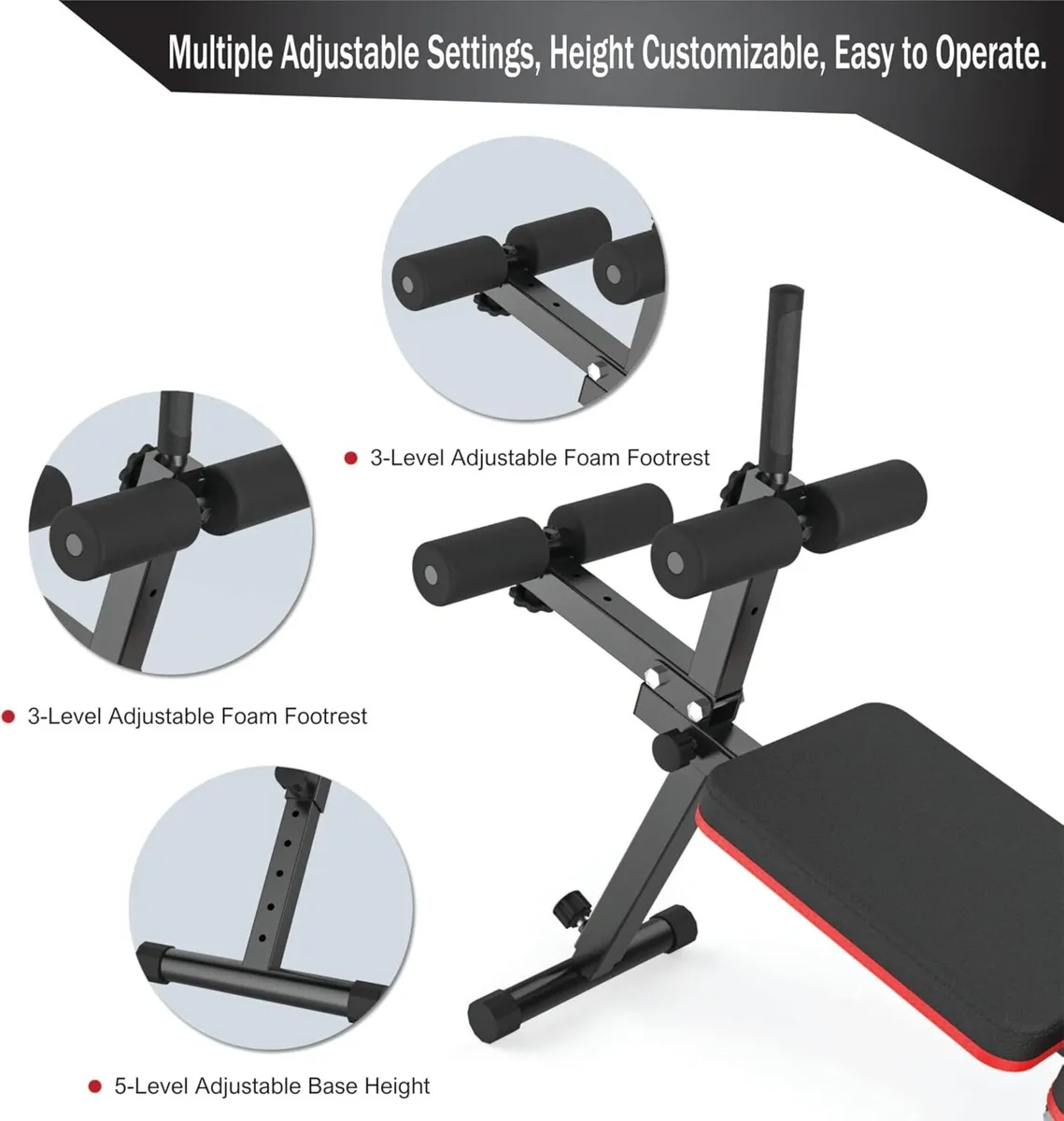 Decline Flat Bench Foldable Multi-Gear Adjustment - Image 3