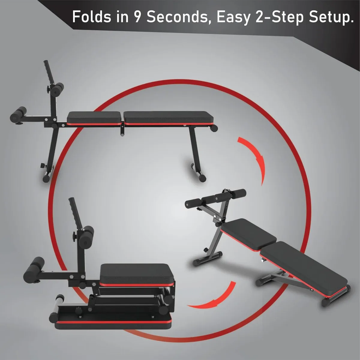 Decline Flat Bench Foldable Multi-Gear Adjustment - Image 4