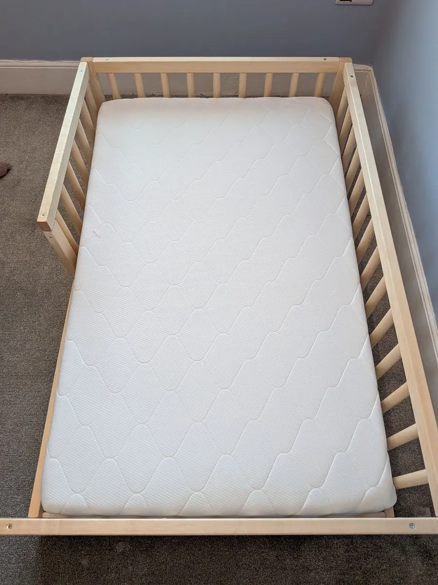 Toddler Bed frame and New Mattress - Image 2