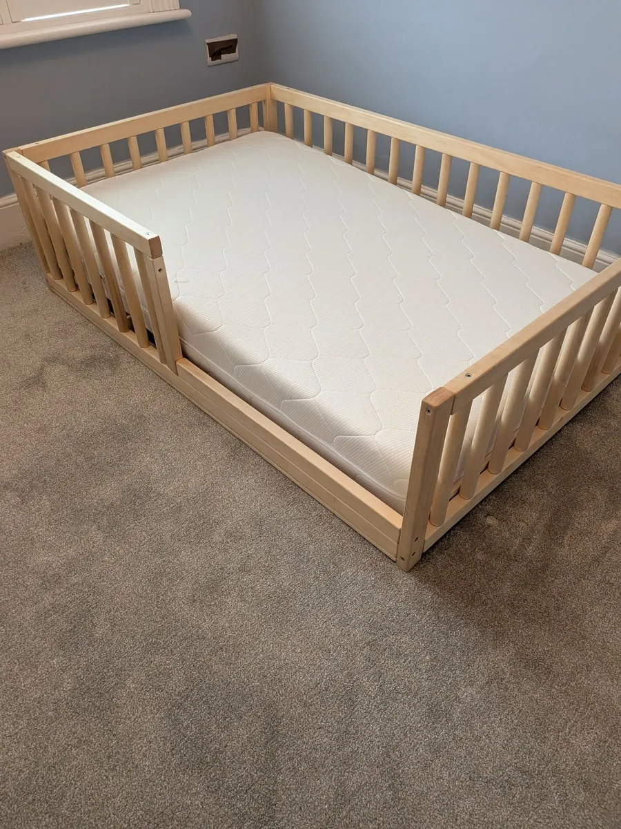 Toddler Bed frame and New Mattress - Image 3