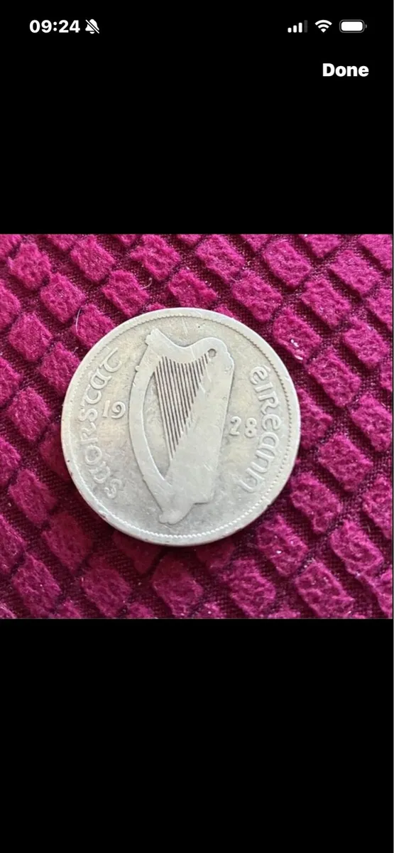 Very Rare 1828 Leath Coroin/ Half Crown - Image 2