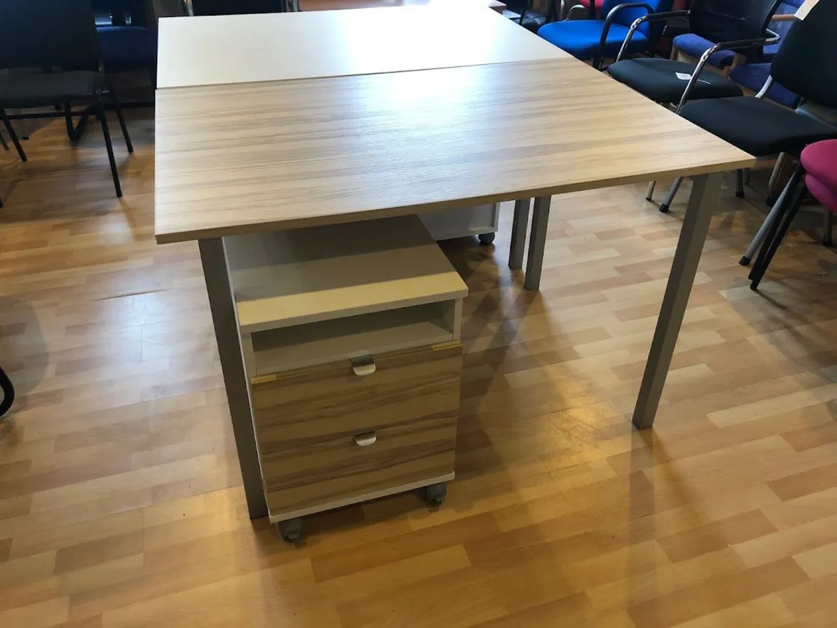 Home office desk & pedestal bundle - £185+VAT - Image 2
