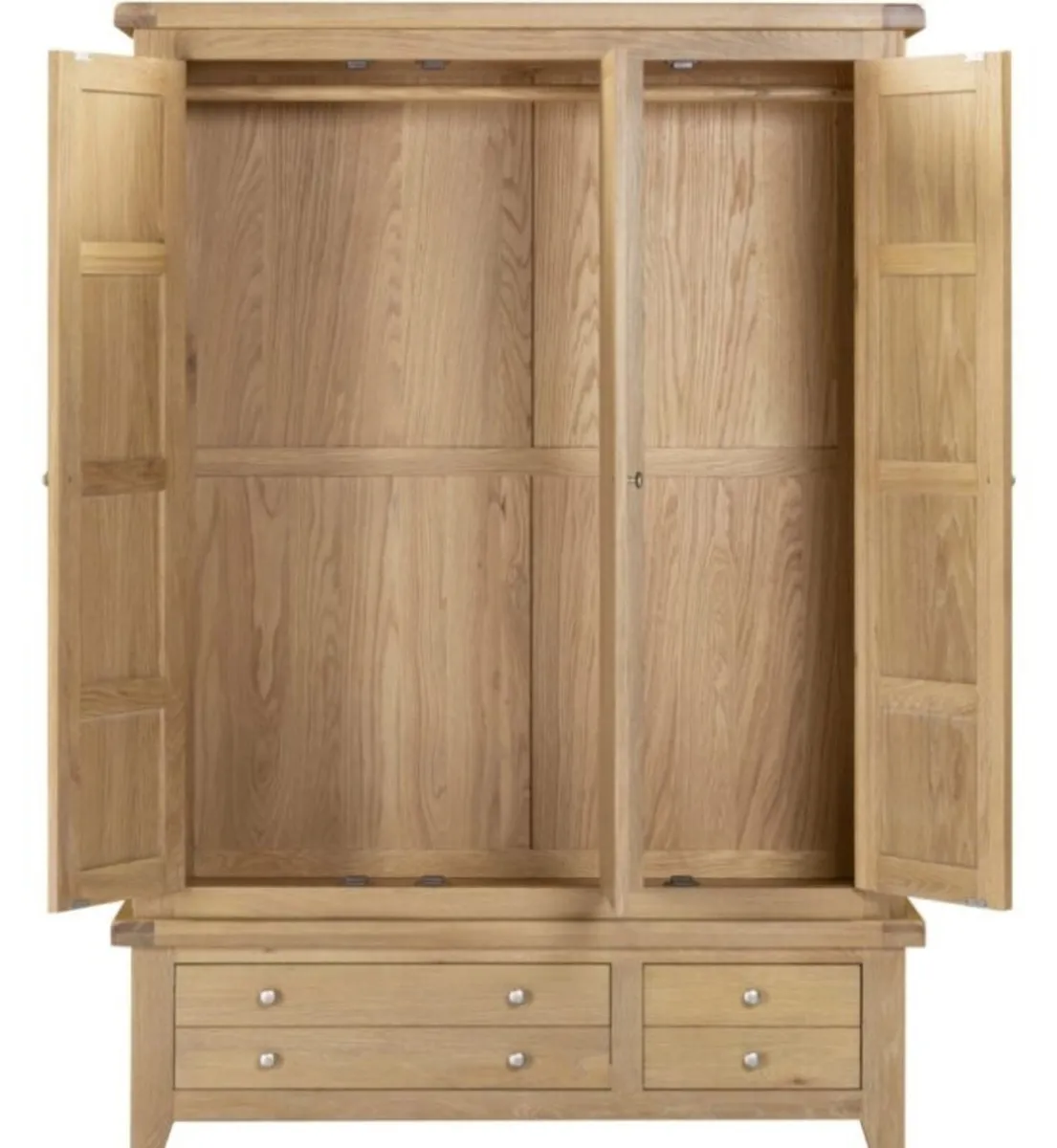 Windsor 3 Door 2 Drawer Wardrobe Natural Oak - Image 3