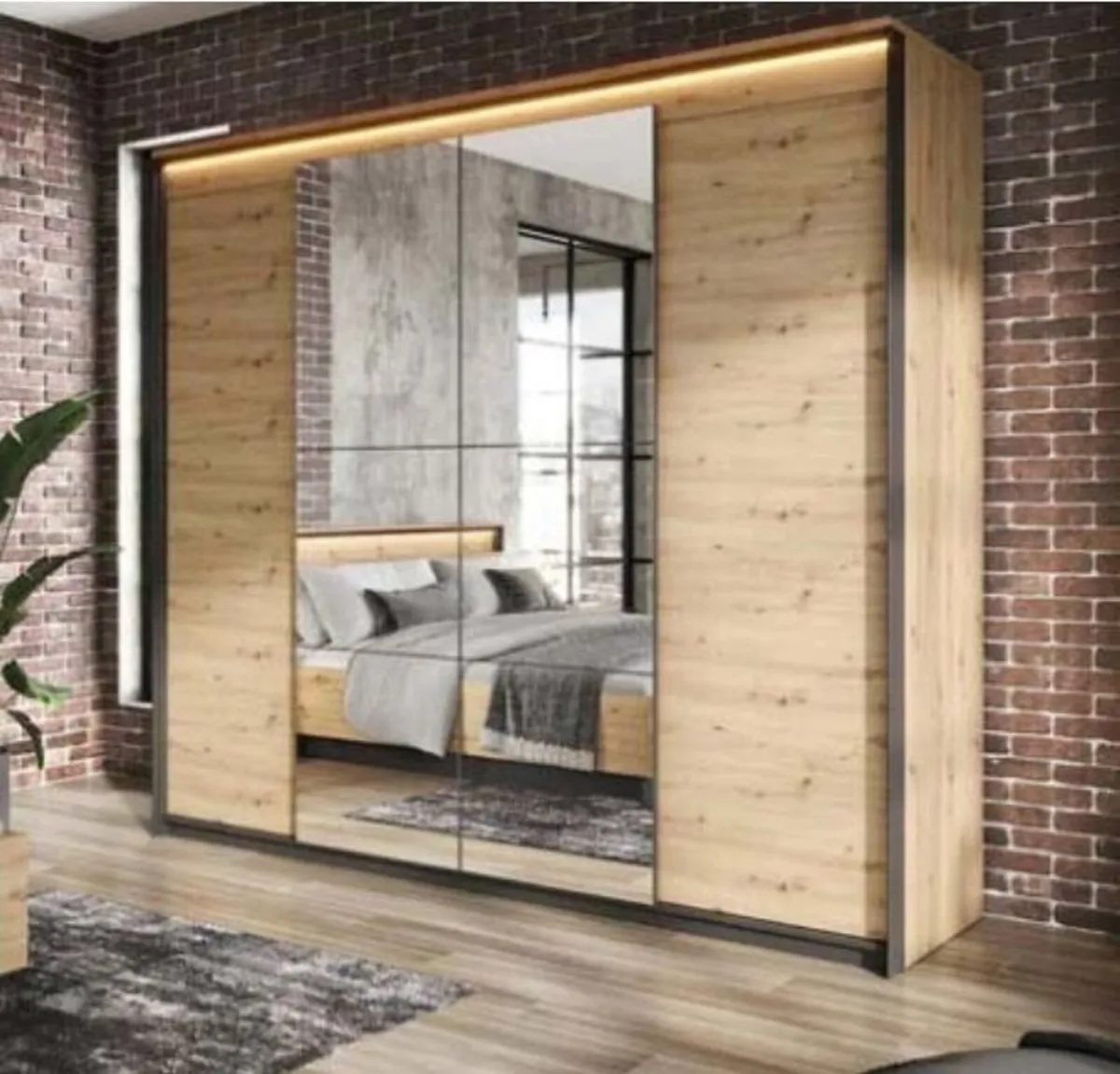 Quant 4 Door Wardrobe (LED Included) - Image 3