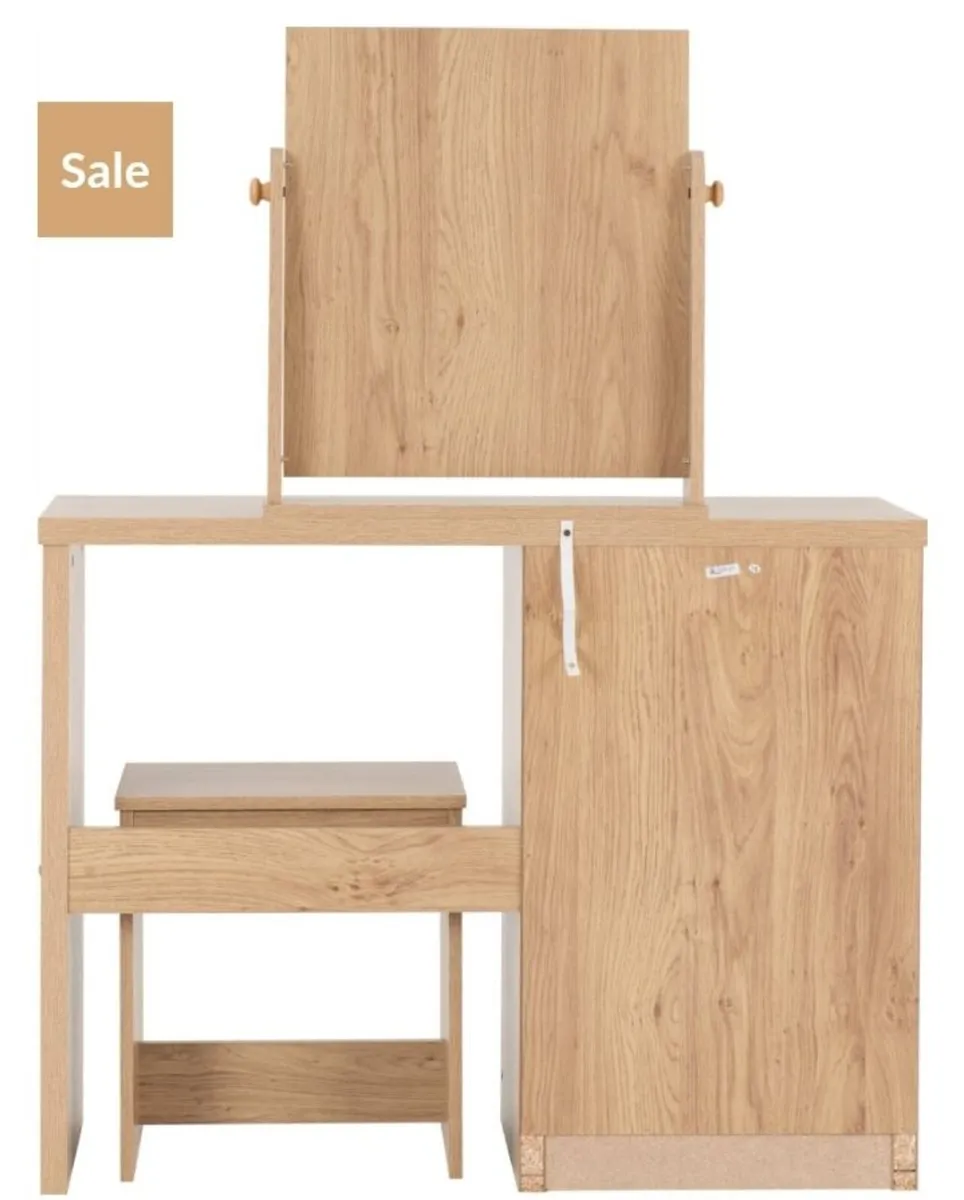 Seville 3 Drawer Dressing Table Set - Image 2