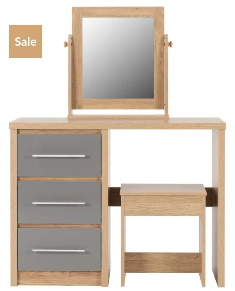 Seville 3 Drawer Dressing Table Set - Image 3