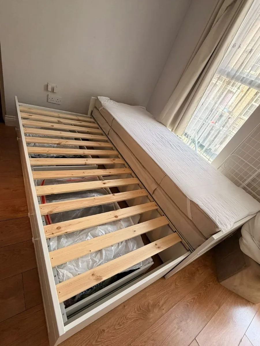 IKEA BRIMNES Day Bed + 2 Mattresses – Like New - Image 2