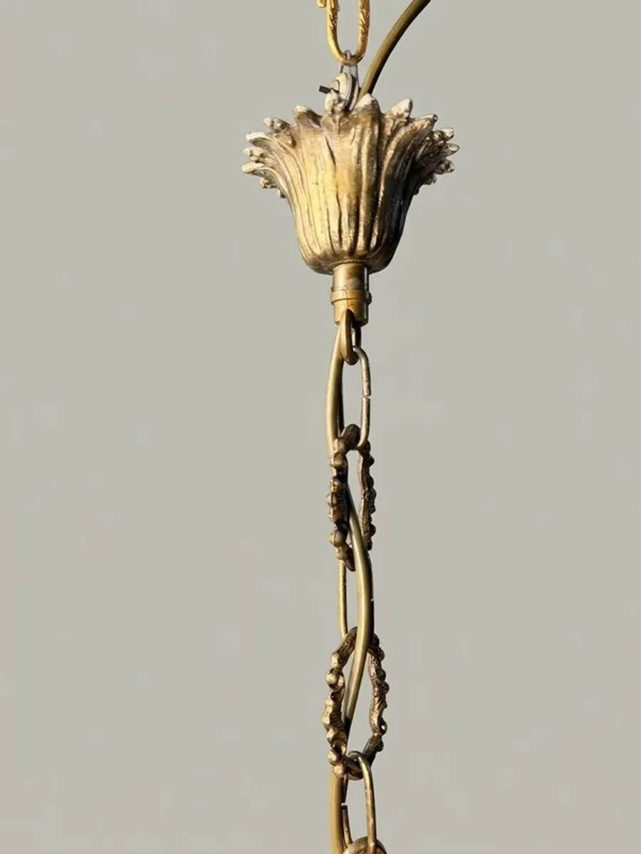 Stunning French Louis XV Style Brass Lantern - Image 4